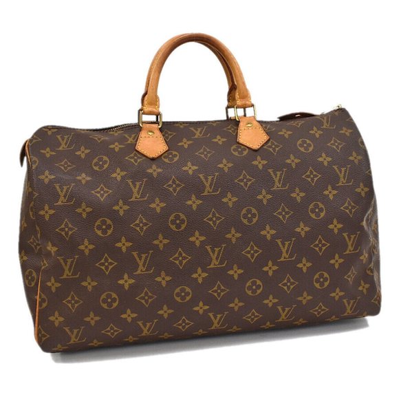 Speedy 40 Monogram Canvas Satchel Bag - Picture 1 of 8